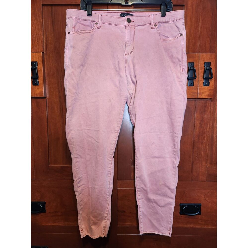 Another Love Pink Jeans Frayed Cuff Women's Size 18